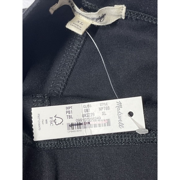Madewell Knit Kick Flare Ponte Pants Womens XL High Rise Stretch Black Pull On - Picture 7 of 9